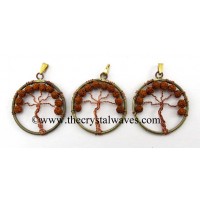 Rudraksha Beads Copper  Tree Of Life Pendant